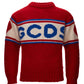 GCDS Red Oversized Wool Jumper with Front Logo