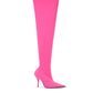 Balenciaga Over The Knee Neon Pink Boot
