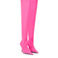 Balenciaga Over The Knee Neon Pink Boot