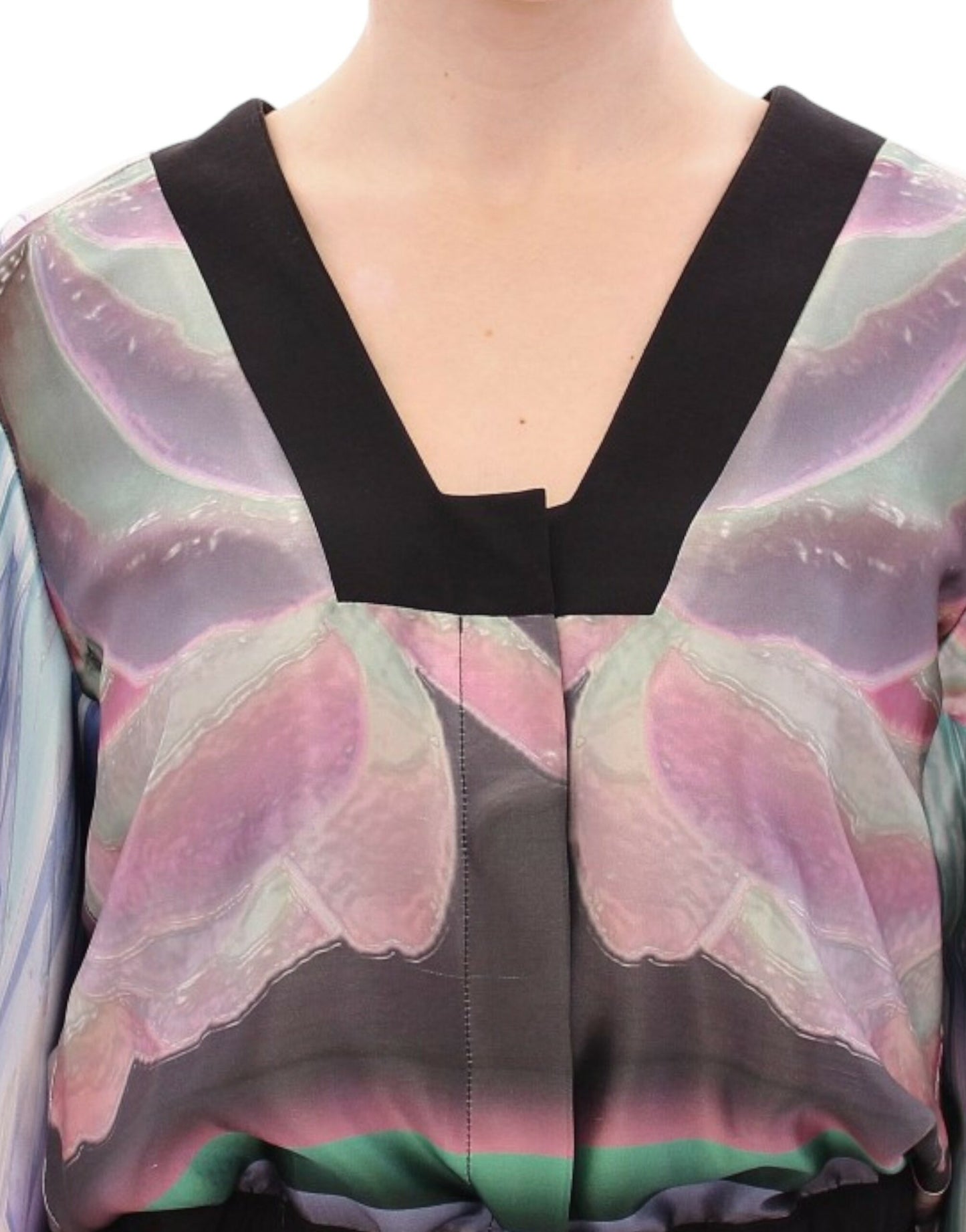 Sergei Grinko Multicolor silk blouse jacket