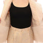 Zeyneptosum Beige brocade sleeveless jacket