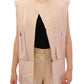 Zeyneptosum Beige brocade sleeveless jacket