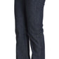 GF Ferre Blue Cotton Denim Flare Boot Cut Jeans