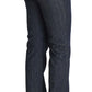 GF Ferre Blue Cotton Denim Flare Boot Cut Jeans