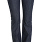 GF Ferre Blue Cotton Denim Flare Boot Cut Jeans