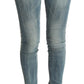 PLEIN SUD Blue Wash Cotton Stretch Skinny Slim Tight Fit Jeans