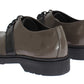 AI_ Gray Brown Leather Laceups Shoes