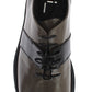 AI_ Gray Brown Leather Laceups Shoes