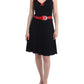 Roccobarocco Black belted palladio dress