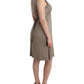 Roccobarocco Khaki studded sheath dress