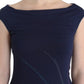 Roccobarocco Blue embellished sheath dress