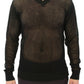 Dolce & Gabbana Dark Green Runway Netz Pullover Netted Sweater