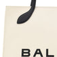 Bally White and Black Leather Tote Shoulder Bag