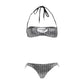 Philipp Plein Bandeau Bikini in Grey with Lurex Effect