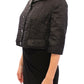 Dolce & Gabbana Black Short Bolero Shrug Jacket Coat