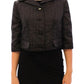 Dolce & Gabbana Black Short Bolero Shrug Jacket Coat