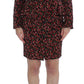 BENCIVENGA Black Multicolor Floral Suit