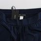 Dolce & Gabbana Blue Silk Stretch Sleepwear Shorts