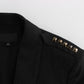 Exte Gray Stretch Gold Studded Short Jacket