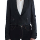 Exte Gray Stretch Gold Studded Short Jacket