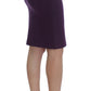 John Galliano Purple Stretch Pencil Skirt