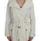 PLEIN SUD White Trench Coat Jacket