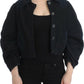 GF Ferre Blue Denim Jacket Coat Blazer Short 2 in 1