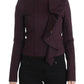 GF Ferre Purple Ruched Jacket Coat Blazer Short