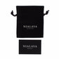 Nialaya Black Crystal 925 Silver Bangle Bracelet