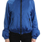 GF Ferre Blue Bomber Jacket Coat Blazer Short Nylon