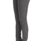 Costume National Gray Cotton Blend Slim Fit Jeans