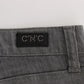 Costume National Gray Cotton Blend Slim Fit Jeans