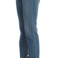 Costume National Blue Cotton Slim Fit Cropped Jeans
