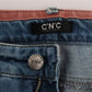 Costume National Blue Cotton Slim Fit Cropped Jeans