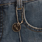 Costume National Blue Cotton Slim Fit Cropped Jeans