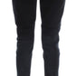 Costume National Black Cotton Slim Fit Cropped Jeans