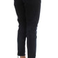 Costume National Black Cotton Slim Fit Cropped Jeans