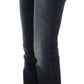 Costume National Blue Cotton Slim Fit Bootcut Jeans