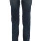 Costume National Blue Cotton Blend Bootcut Jeans