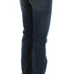 Costume National Blue Cotton Blend Bootcut Jeans