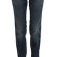 Costume National Blue Cotton Blend Bootcut Jeans