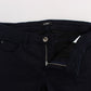 Costume National Blue Cotton Blend Slim Fit Jeans
