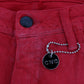Costume National Red Cotton Blend Super Slim Fit Jeans