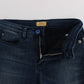 Costume National Blue Cotton Blend Slim Fit Jeans