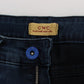 Costume National Blue Cotton Blend Slim Fit Jeans