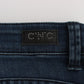 Costume National Blue Cotton Blend Slim Fit Jeans
