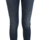 Costume National Blue Cotton Blend Slim Fit Jeans