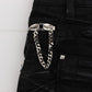 Costume National Black Cotton Slouchy Slims Fit Jeans