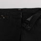 Costume National Black Cotton Capri Cropped Denim Jeans