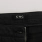 Costume National Black Cotton Capri Cropped Denim Jeans